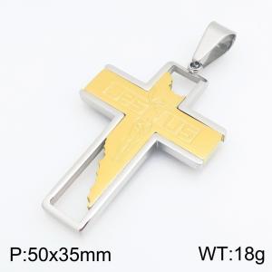 Stainless steel cross pendant jewelry accessory - KP119697-KFC