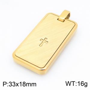 Stainless steel jewelry square plate pendant - KP119761-HR