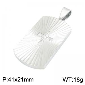 Stainless Steel Cross Pendant - KP119796-HR
