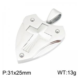Stainless Steel Cross Pendant - KP119812-HR