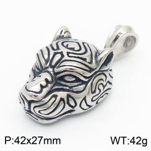 Punk Stainless Steel Tiger Head Pendant Accessory - KP119819-KJX