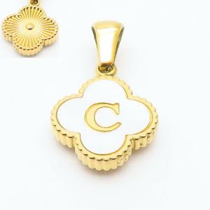 Stainless Steel Gold-plating Letter Pendant - KP119822-LB
