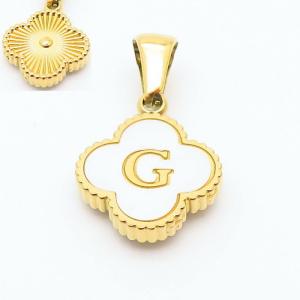Stainless Steel Gold-plating Letter Pendant - KP119826-LB