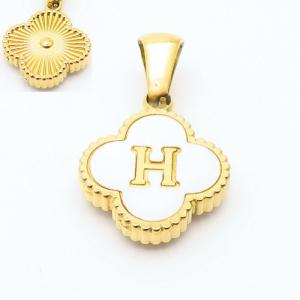 Stainless Steel Gold-plating Letter Pendant - KP119827-LB