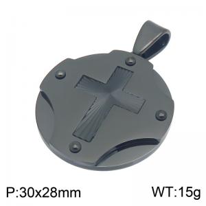 Stainless Steel Cross Pendant - KP119828-HR