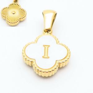 Stainless Steel Gold-plating Letter Pendant - KP119828-LB