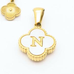 Stainless Steel Gold-plating Letter Pendant - KP119832-LB