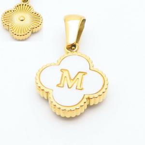 Stainless Steel Gold-plating Letter Pendant - KP119833-LB