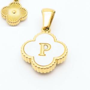 Stainless Steel Gold-plating Letter Pendant - KP119835-LB