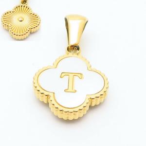Stainless Steel Gold-plating Letter Pendant - KP119839-LB