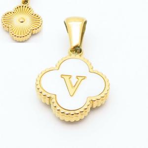 Stainless Steel Gold-plating Letter Pendant - KP119841-LB