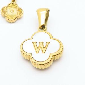 Stainless Steel Gold-plating Letter Pendant - KP119842-LB
