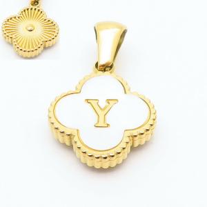 Stainless Steel Gold-plating Letter Pendant - KP119844-LB
