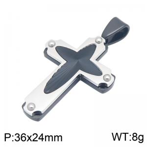 Stainless Steel Cross Pendant - KP119850-HR