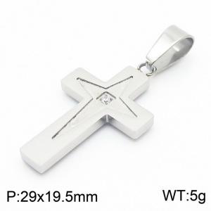 Stainless steel religious cross ins style versatile pendant - KP119912-HR
