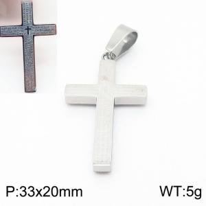 Stainless steel religious cross ins style versatile pendant - KP119915-HR
