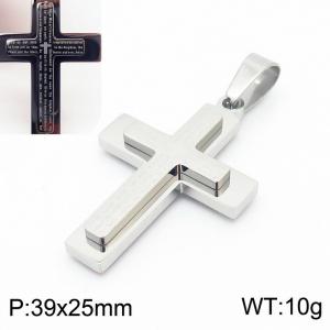 Stainless steel religious cross ins style versatile pendant - KP119917-HR
