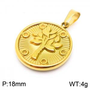 Fashion trend stainless steel geometric Tree of Life pendant - KP119968-Z