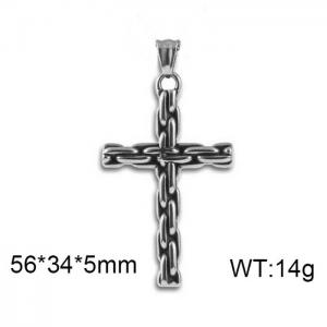 European and American fashion stainless steel retro chain shaped cross jewelry men's trend pendant - KP120054-WGSJ
