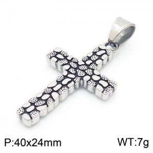 Irregular Cross Men's Stainless Steel Pendant - KP120068-MZOZ