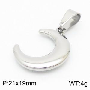 Stainless Steel Crescent Moon Pendant - KP120081-Z