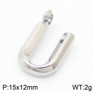 Stainless steel fashionable personalized letter U pendant pendant - KP120176-Z