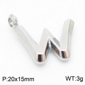 Stainless steel fashionable personalized letter W pendant pendant - KP120182-Z