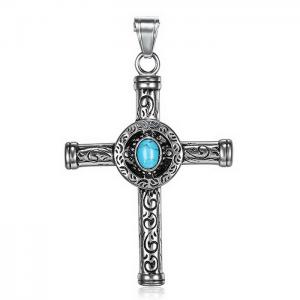 Stainless Steel Cross Pendant - KP120341-WGME