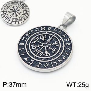 Punk Style Personalized Stainless Steel Viking Pirate Compass Rune Fashion Retro Pendant - KP120359-MZOZ