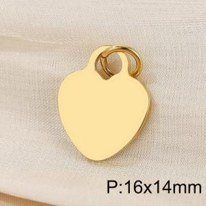 Stainless steel peach heart pendant - KP120371-Z