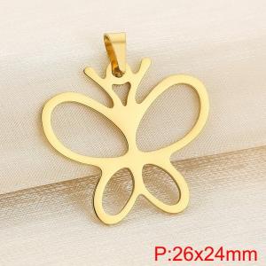 Stainless steel butterfly pendant - KP120392-Z