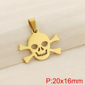 Stainless steel skull pendant - KP120398-Z