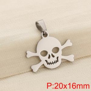 Stainless steel skull pendant - KP120399-Z