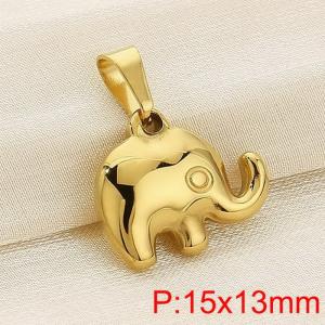 Stainless steel elephant pendant - KP120400-Z