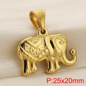 Stainless steel elephant pendant - KP120402-Z