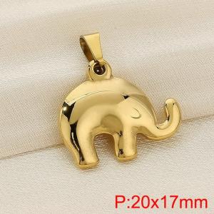 Stainless steel elephant pendant - KP120405-Z