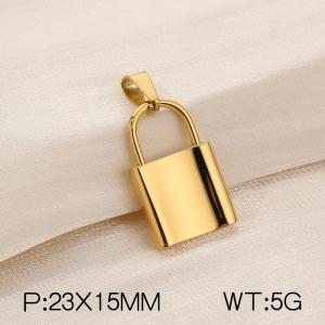 Stainless steel lock head pendant - KP120407-Z