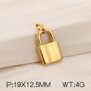 Stainless steel lock head pendant - KP120408-Z