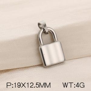 Stainless steel lock head pendant - KP120409-Z