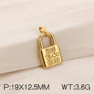 Stainless steel lock head pendant - KP120410-Z