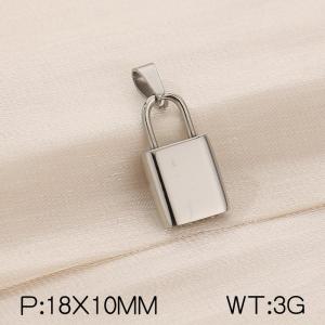 Stainless steel lock head pendant - KP120416-Z