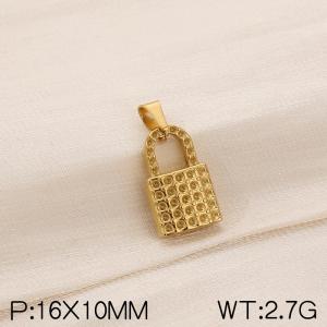 Stainless steel lock head pendant - KP120418-Z