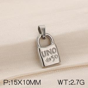 Stainless steel lock head pendant - KP120423-Z