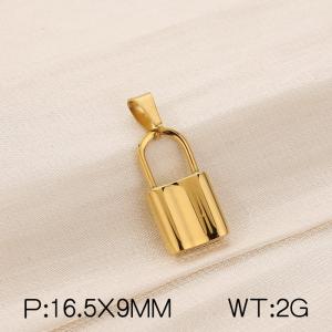 Stainless steel lock head pendant - KP120424-Z