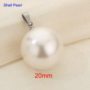Shell bead pendant - KP120437-Z