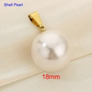 Shell bead pendant - KP120438-Z