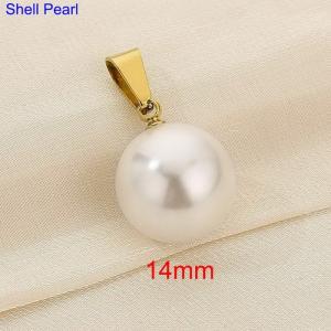 Shell bead pendant - KP120443-Z