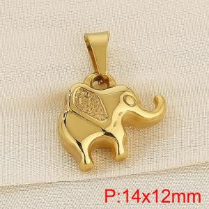 Stainless steel elephant pendant - KP120457-Z