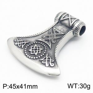 Punk personality stainless steel domineering Viking mythological axe retro pendant - KP130428-TGX