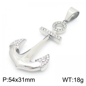 Stainless steel anchor pendant - KP130510-MZOZ